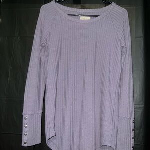 Chaser Thermal Waffle Knit Long Sleeve. Size Small. Lilac Purple
